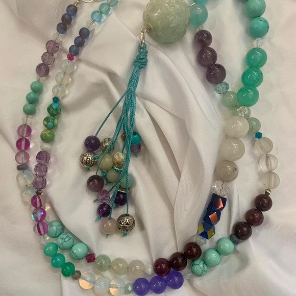 108 Bead Gemstones Handmade Mala Prayer Necklace - Picture 13 of 13